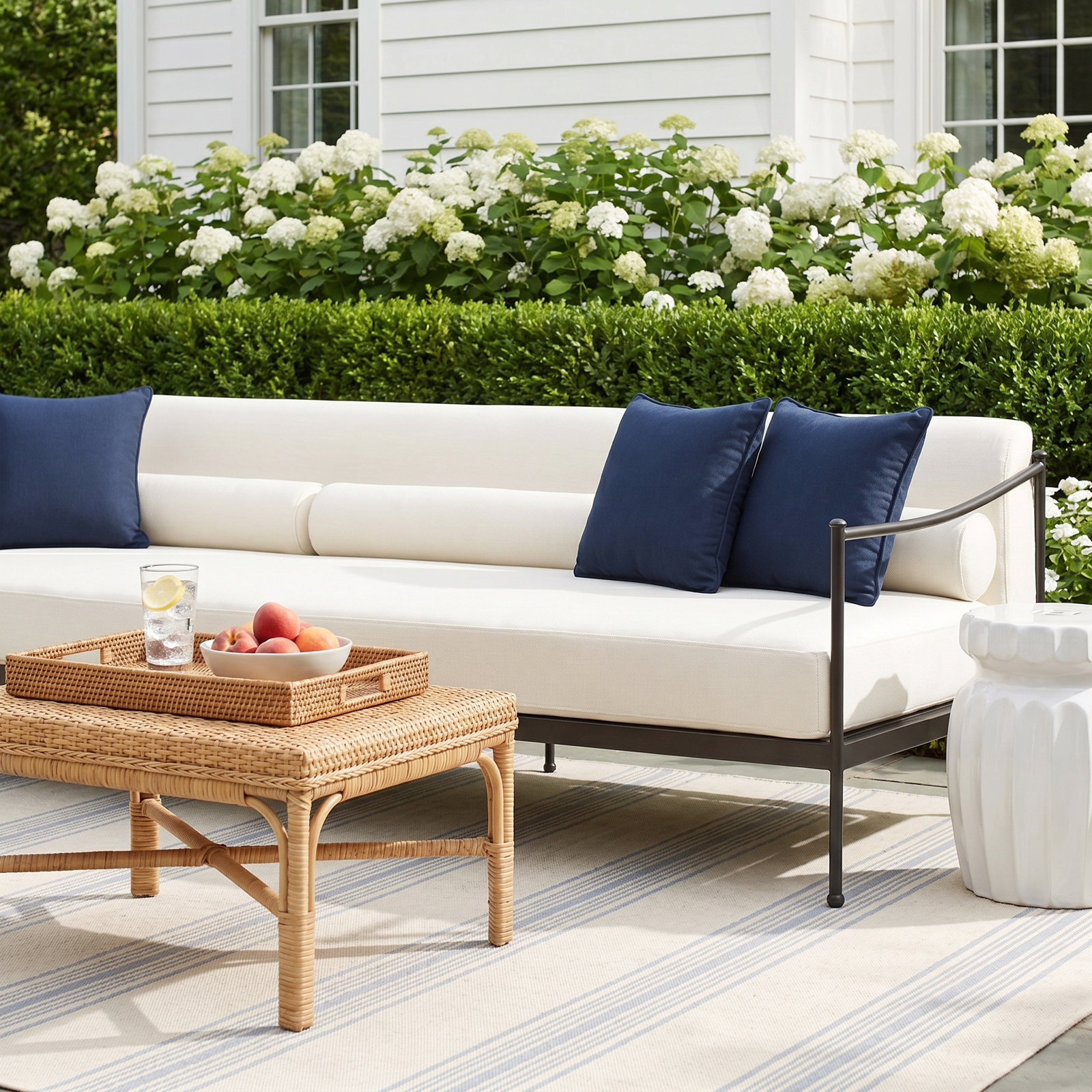 Letta 80" Patio Sofa, Bombay Flax
