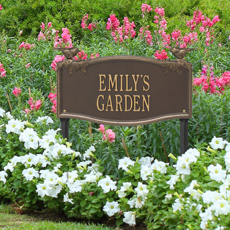 Chickadee Garden Sign, Antique Copper, Yes