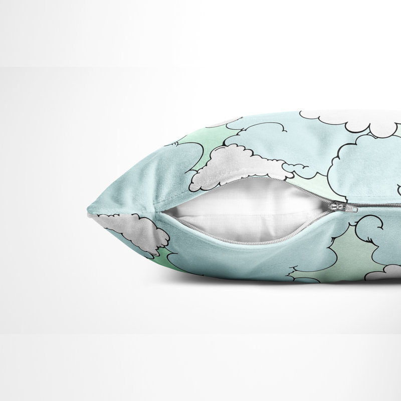 Cloudscape, Bleu marine / crème / rose abstrait