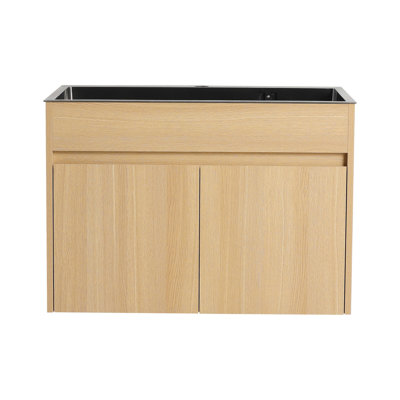Wall Mounted Bathroom Vanity / Laundry Utility Cabinet with Sink,Soft Close Door