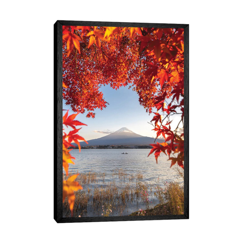 Autumn In Japan II by Daisuke Uematsu - Print on Canvas, 66.04 cm H x 45.72 cm W, Black Framed