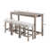 Teneile 59" Wide 3 - Preson Transitional Bar Table Set with Upholstered Tufted Stools and USB Ports