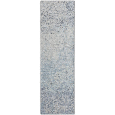 Premium Machine Washable Mayfield AMF36 Blue Rug