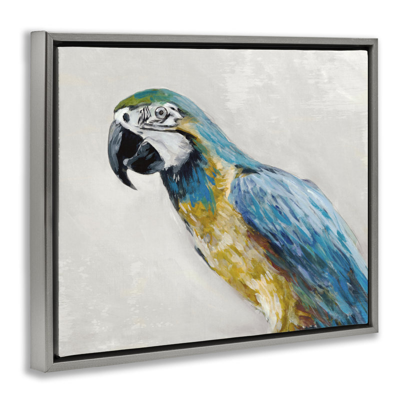 Cadre flottant Polly Portrait, par Jacob Q, H 25 po x l 31 po, Cadre flottant gris lustré