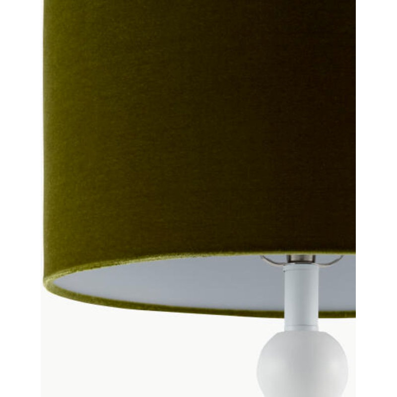 Elaine Table Lamp, White, Green, 32" H x 15" W x 20" D