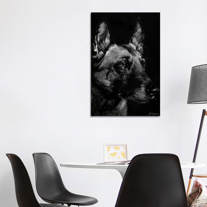 Canine Scratchboard V by Julie T. Chapman - Wrapped Canvas Print, 101.6 cm H x 66.04 cm W x 1.91 cm D
