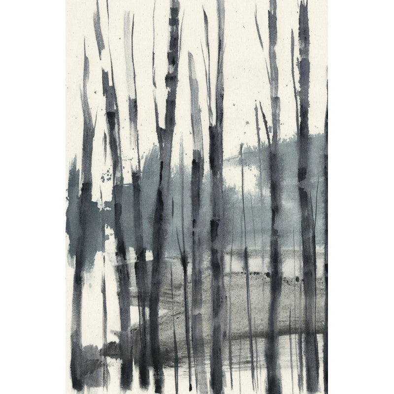 Fluid Treeline II by Jennifer Goldberger - Painting Print, Wrapped Canvas, 30cm H x 20cm W