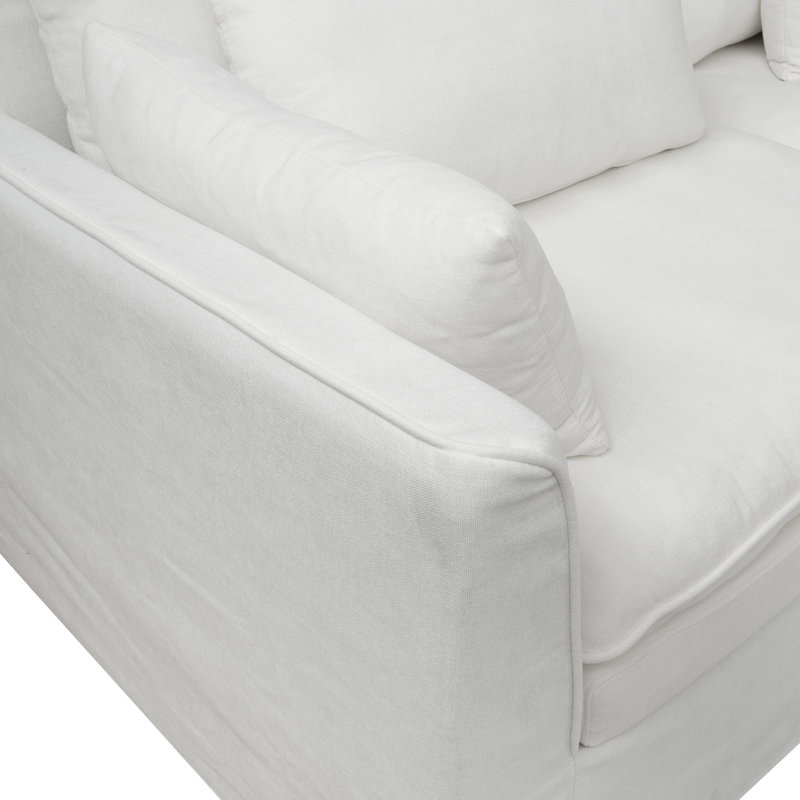Fauteuil modulaire Laron avec coussin double à gauche Laron, Blanc