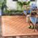 Herefordshire Looped/Hooked Terracotta/Bone Indoor / Outdoor Rug