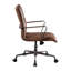 Chaise de bureau pivotante en cuir Jermelle