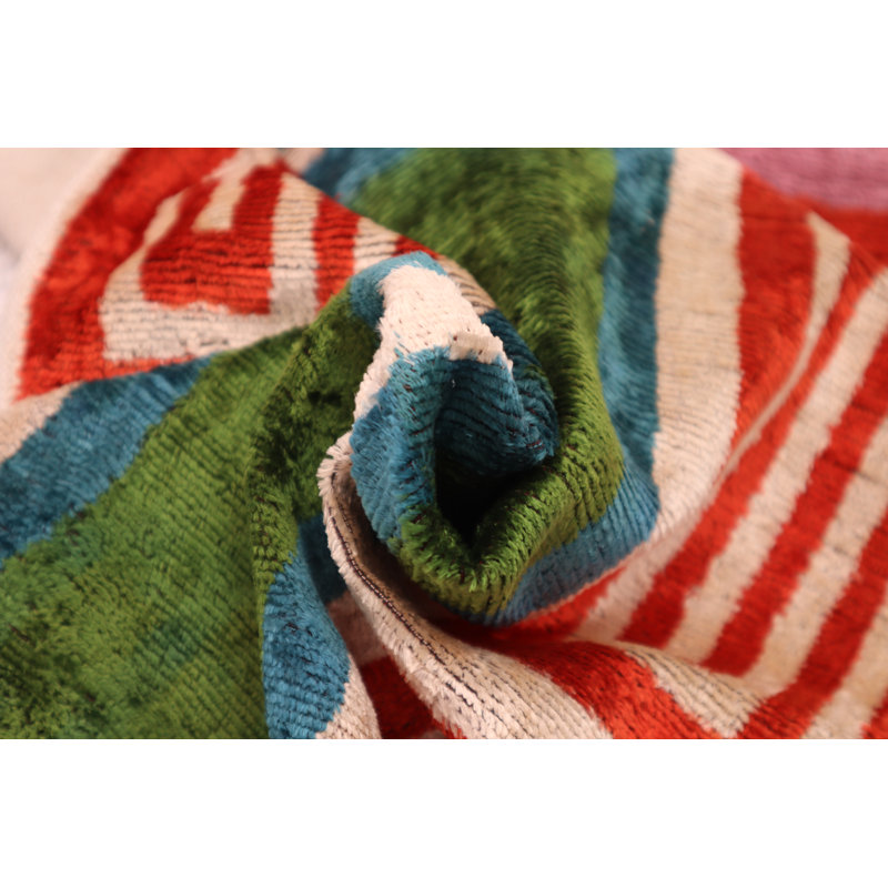 Lumbar Pillow Cover & Insert, Green/Orange/Beige