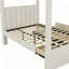 Upholstery Canopy Platform Bed with Trundle and Three Storage Drawers, Beige-2005490138-2003105564