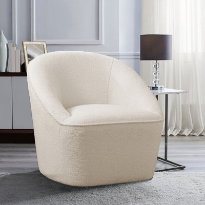 Fauteuil pivotant Anson Boucle