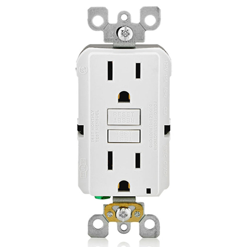 Leviton SmartlockPro 15 Amp 125 Volt Duplex Watthite GFCI Outlet 5-15R 3 Pack