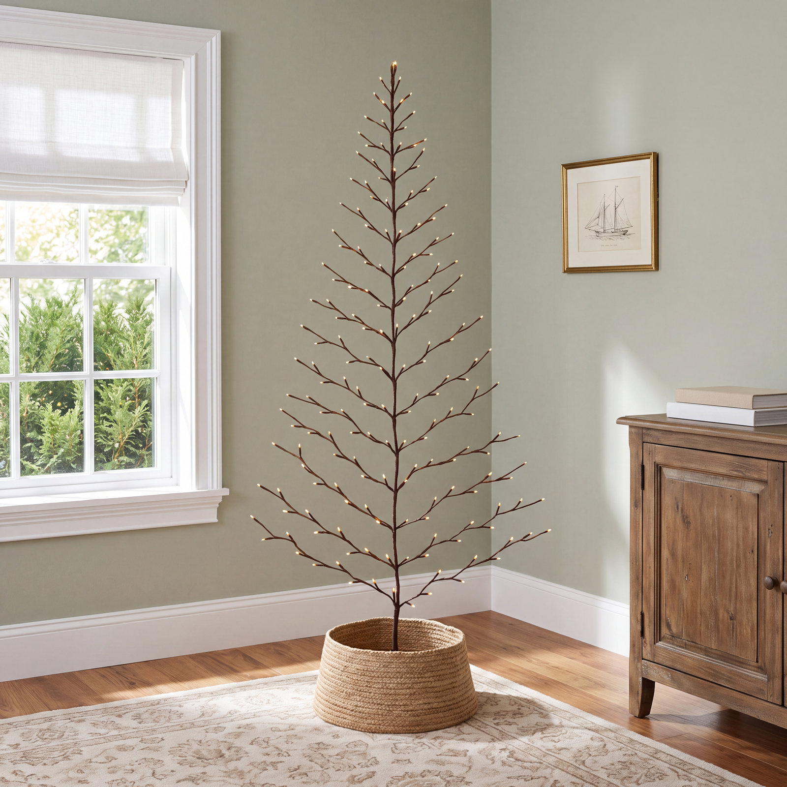 6' Wall Hanging LED Tree