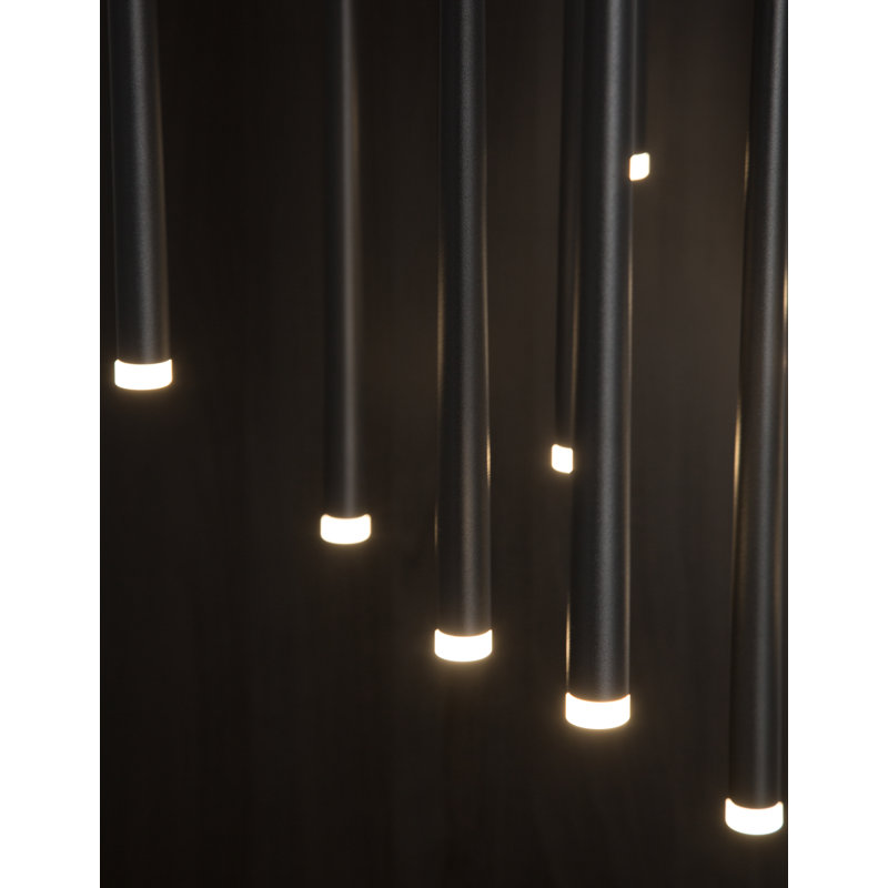 12 - Light Black LED Cluster Pendant