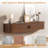 Floating TV Stand With RGB Lights, 63" Wall Mounted TV Shelf-995440030-990340519
