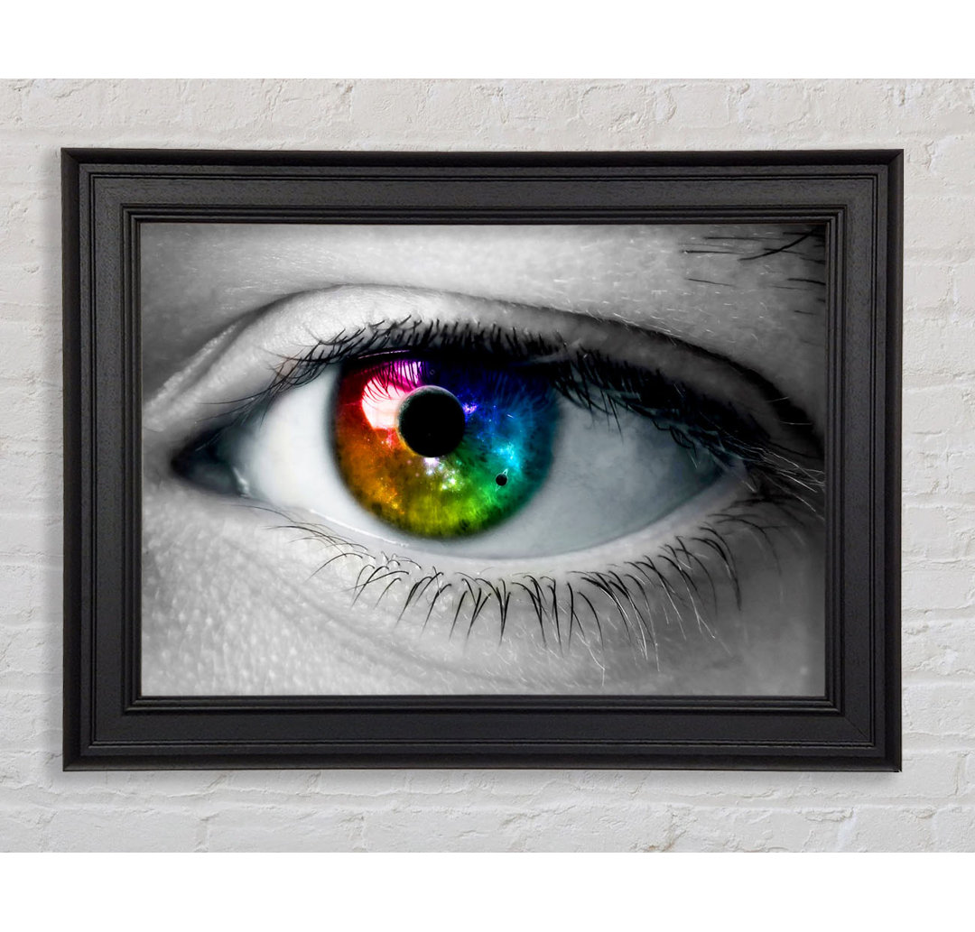 Regenbogen Auge Gerahmter Druck