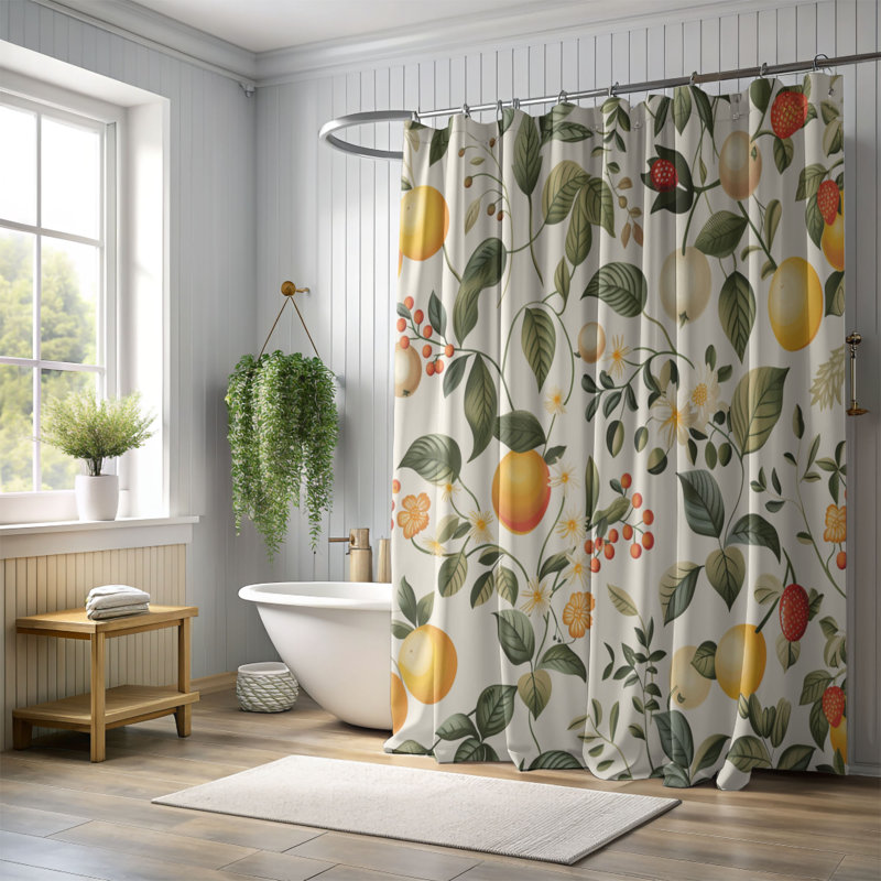 Rideau de douche Spring Berry - Premium, H 74 po x l 71 po