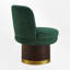 Fauteuil d'appoint pivotant, fauteuil demi-tonneau rembourré-925712649