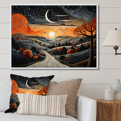 Monochrome Road By The Country V - Modern Wall Art Living Room