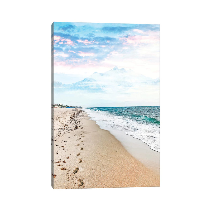 A Walk On The Beach - Print on Canvas, Wrapped Canvas, 30.48cm H x 20.32cm W x 1.91cm D