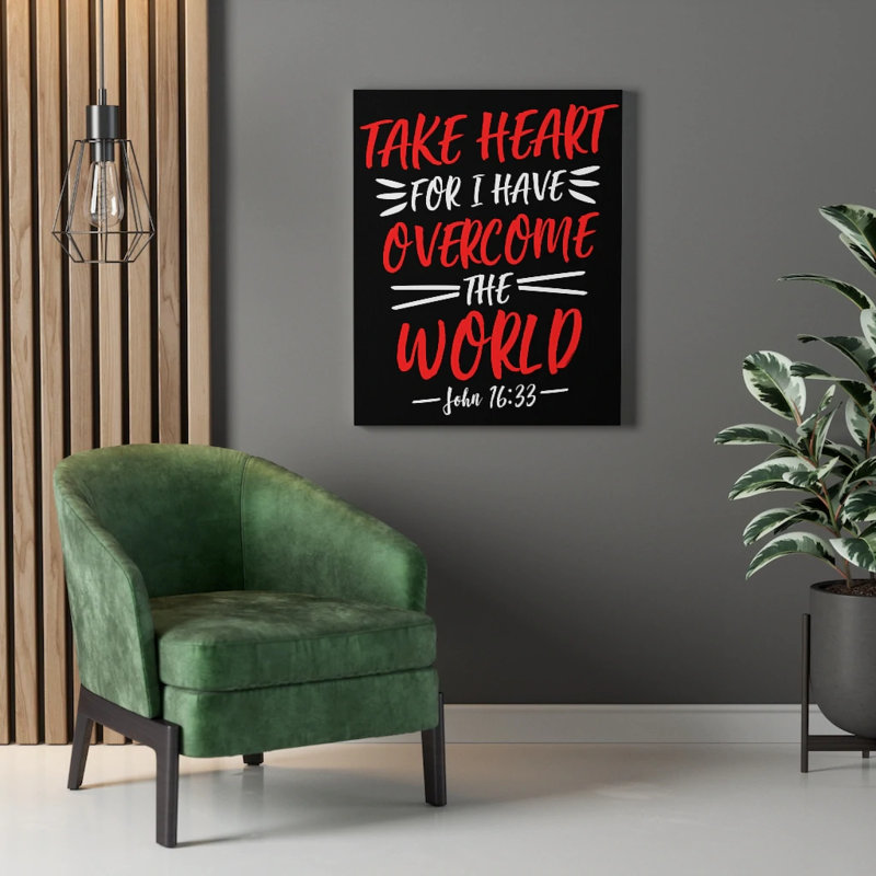 Overcome The World John 16:33 - Wrapped Canvas Print, 41cm H x 30cm W