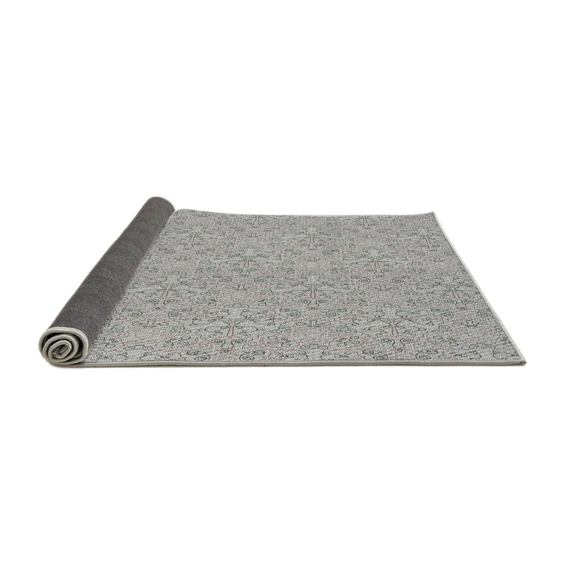 Tapis décoratif grise poteat, Rond 4 pi