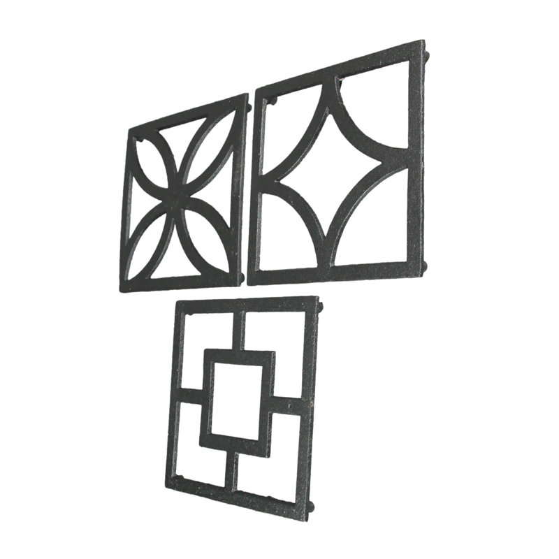 Ensemble de 3 décorations murales en fonte 3 pièces
