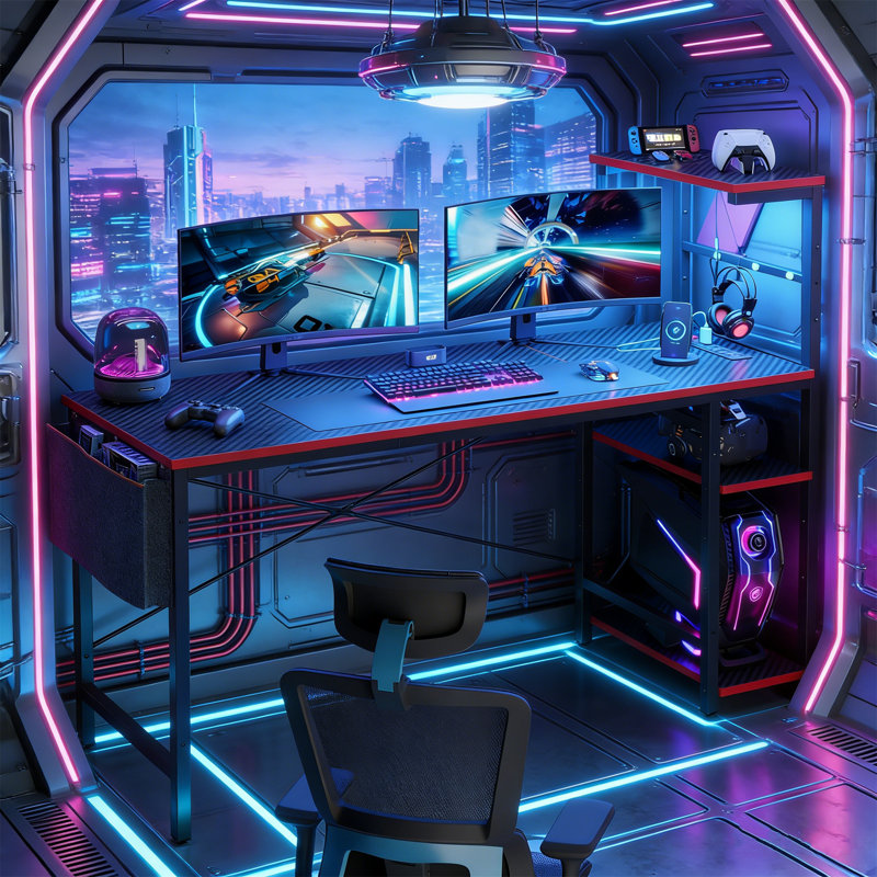 Metal Base Computer Desk