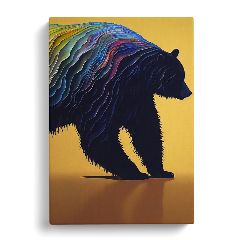 Mighty Bear Abstract - Wrapped Canvas, 76cm H x 50cm W x 3cm D