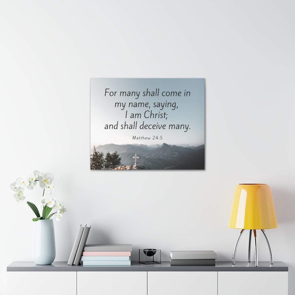 Trinx I Am Christ Matthew 24:5 Bible Verse Canvas Christian Wall Art ...