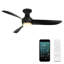 Corona 3 - Blade Outdoor/Indoor Smart Flush Mount Ceiling Fan with Remote Control and Dimmable LED Light Kit Included -90284717-66343248