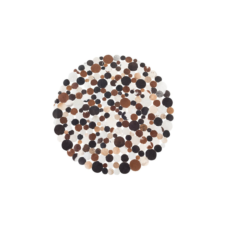 Alexandria Round 140 cm x 140 cm Polka Dots Hand Woven Area Rug