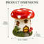 Tabouret de jardin Mushroom House, conception en résine forêt féerique