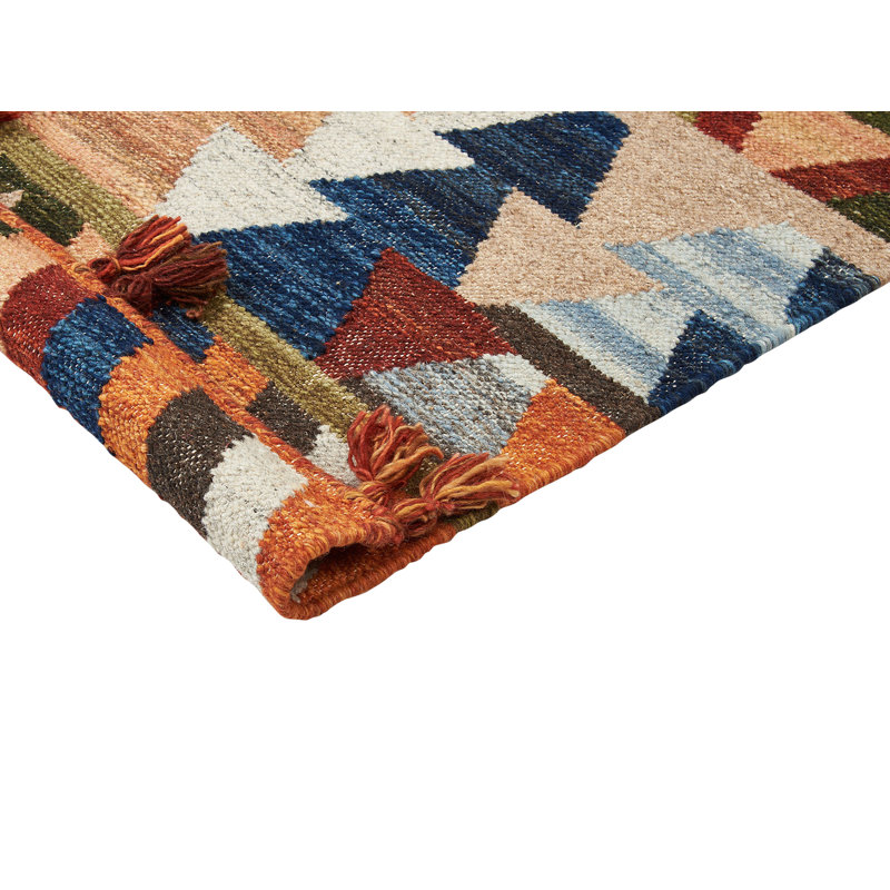 Montegue Geometric Wool Hand Woven Area Rug, Rectangle 80 x 150cm