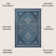 Dalyan Geometric Medallions Machine-Washable Blue/Gray Rug