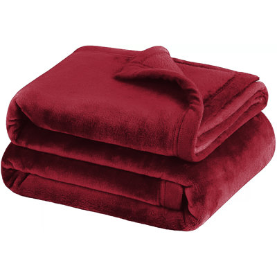 Reversible Plain Weave Fleece Throw Blanket