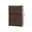 Armoire de bureau avec compartiment à 2 tablettes - Dortoir en noyer pour bureau à domicile