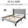 Hilbert Upholstered Low Profile Platform Bed Frame with Headboard