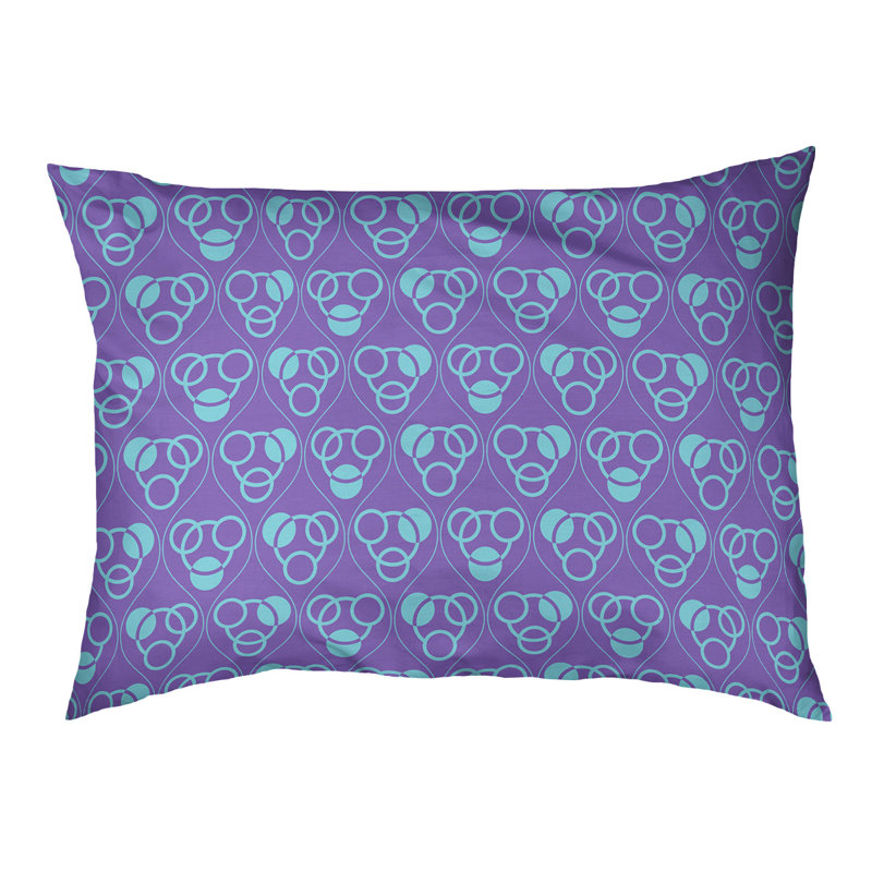 Coussin pour chien Chen, Mauve / bleu sarcelle, Moyen (l 40 po x P 30 po x H 6,5 po)