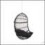 Chaise suspendue en osier Berkshire avec chaîne de 8 pi, résistante aux intempéries et confortable pour une utilisation intérieure et extérieure