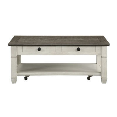 Table basse avec roulettes et 2 tiroirs