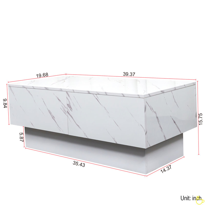 Coffee Table With Sliding Tabletop, Centre Table With Hidden Storage Compartment, Extendable Table