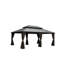 Pavillon de jardin 14 po x 20 pi avec structure en aluminium et système de drainage pour double toit en acier galvanisé pour eau de pluie