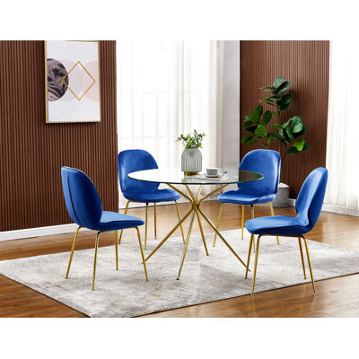Darena 4 - Person Four Leg Base Dining Set