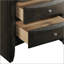 Table de chevet 2 tiroirs Grey Oak