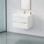 Meuble-lavabo de salle de bain avec comptoir et rangement - 30 po, meuble-lavabo flottant élégant, hygiénique et élégant