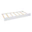 Lit double en bois avec lit gigogne et tablettes de rangement, structure de lit pour enfant moderne avec toit, blanc-2140946679-2140946632
