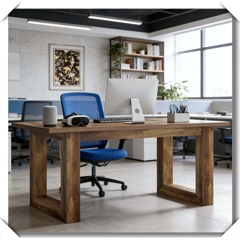 Bureau fonctionnel multi-usage, Brun